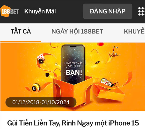 Gửi tiền 188bet